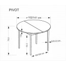 Стол обеденный HALMAR PIVOT кашемир/натуральный 102-142/102